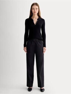 Everlane The Easy Pant Black Women’s Pants Cotton Twill Lightweight Trousers Med